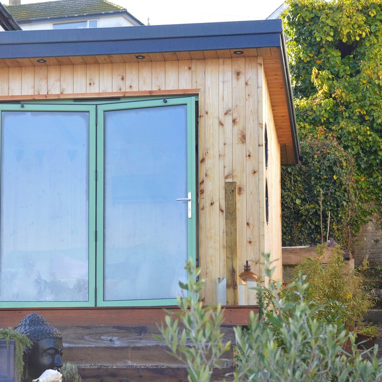 bifold door on summerhouse cornwall