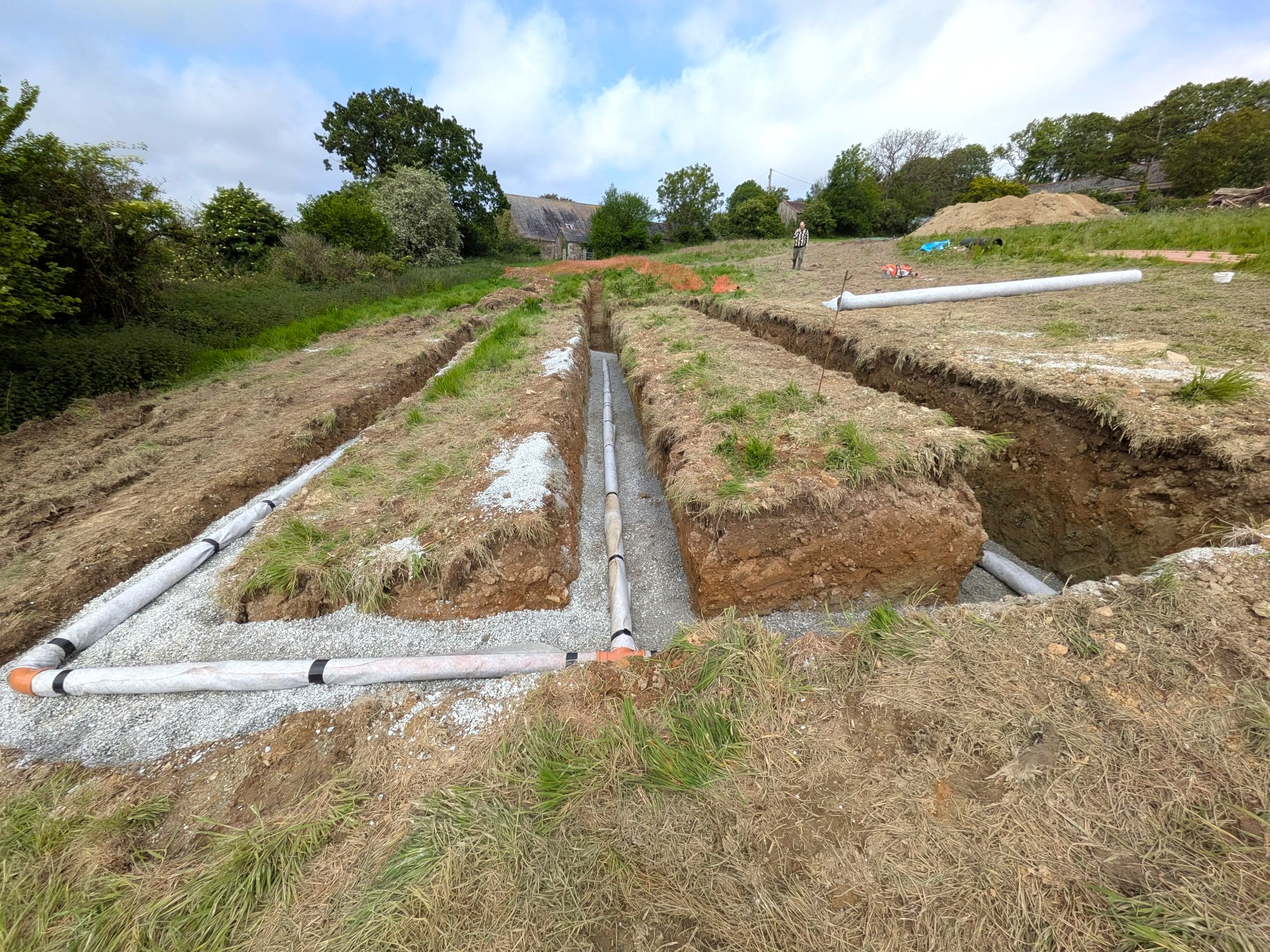 16th Century Farmhouse Deep Retrofit Ground Source Heat Pump Foundations June