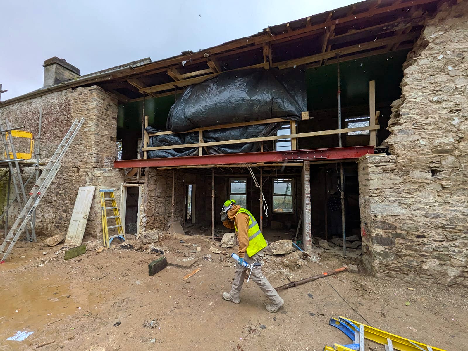 open second story building site